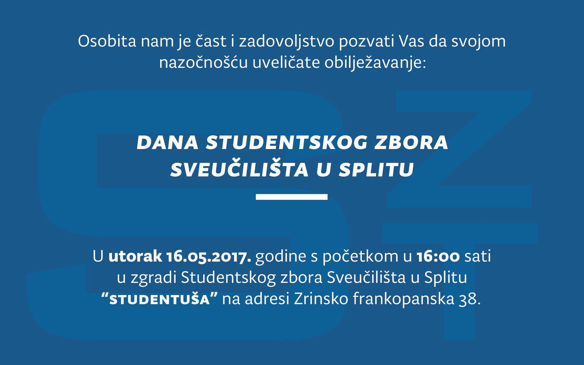 Rezultati natječaja za dodjeljivanje nagrada Studentskog zbora Sveučilišta u Splitu